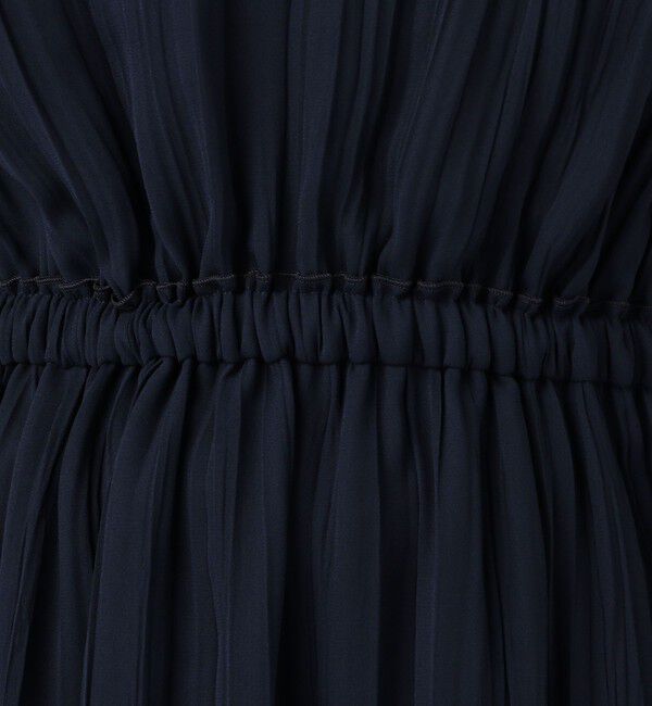 Ballsey「ランダムプリーツジョーゼット ウエストギャザーワンピース」|ワンピース|