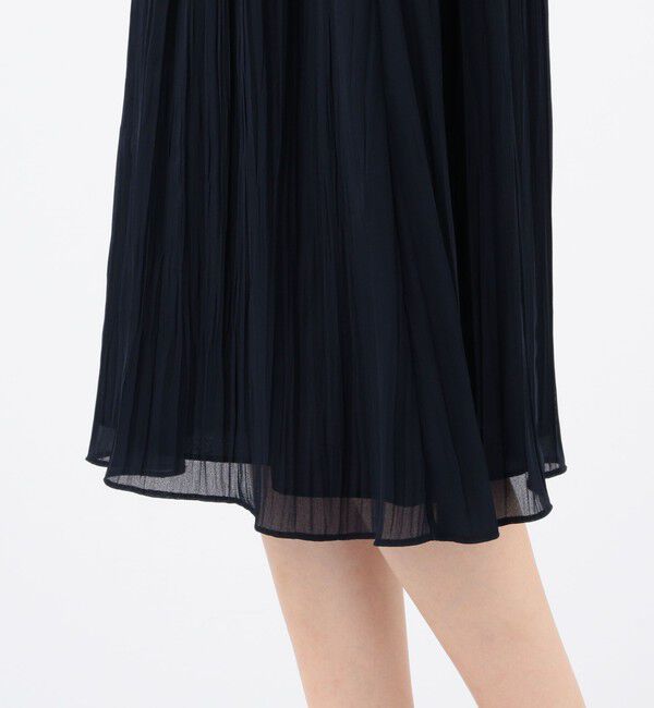 Ballsey「ランダムプリーツジョーゼット ウエストギャザーワンピース」|ワンピース|