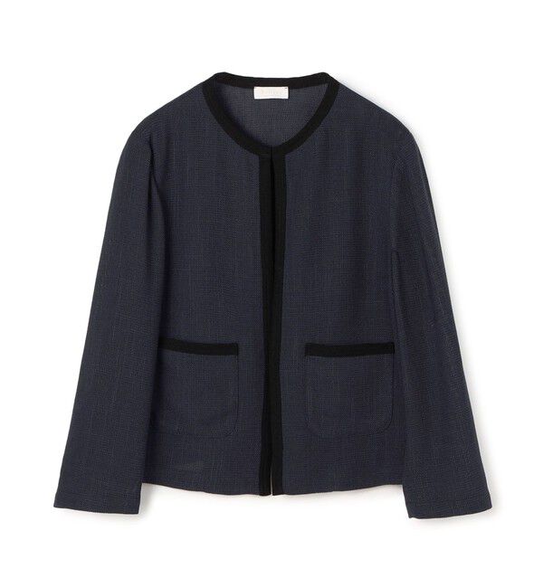 Ballsey「カラミ ノーカラージャケット」|ノーカラージャケット|68 ネイビー系