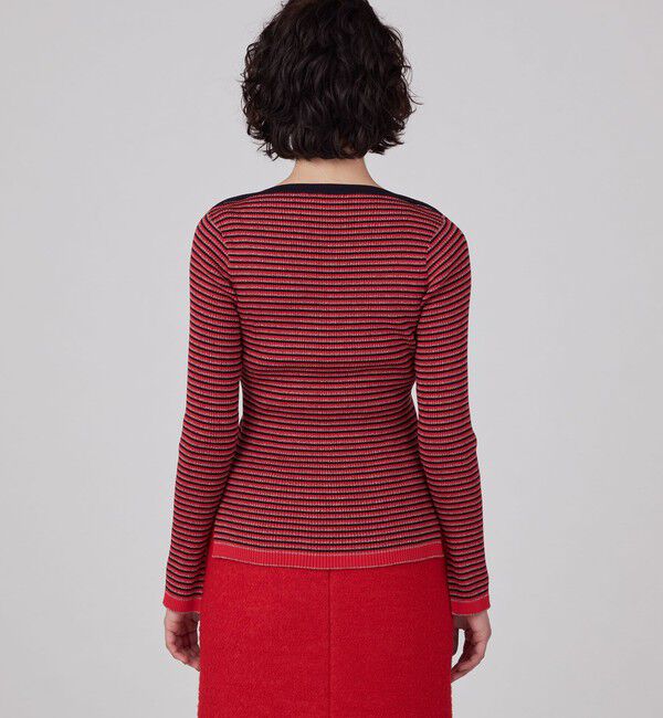 MACPHEE「コットンリブ ボートネックプルオーバー」|ニット・セーター|