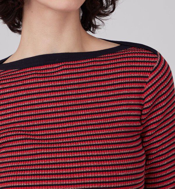 MACPHEE「コットンリブ ボートネックプルオーバー」|ニット・セーター|