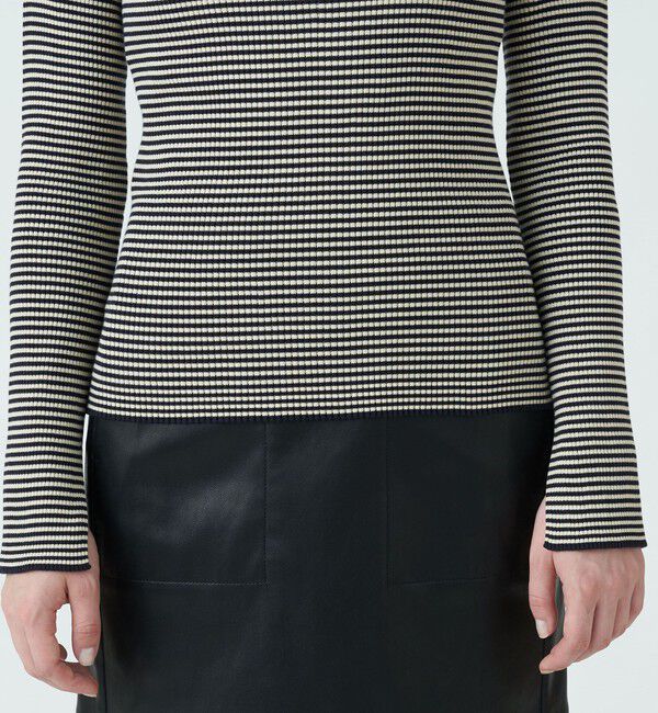 MACPHEE「コットンリブ ボートネックプルオーバー」|ニット・セーター|