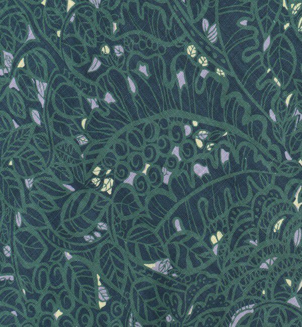 SOULEIADO「リネンプリント ナローマキシスカート」|タイト|