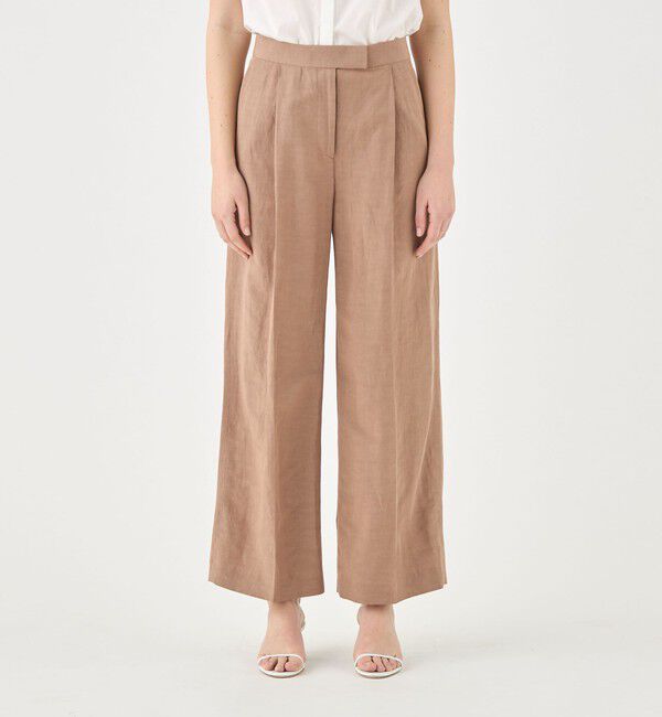 TOMORROWLAND collection「コンパクトリネン タックワイドパンツ」|その他|