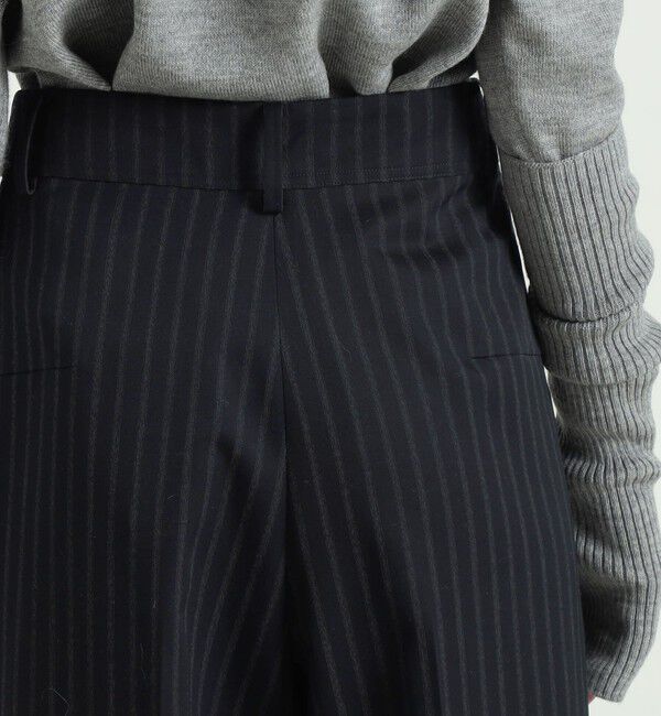 BACCA「ストライプギャバ タックワイドパンツ」|その他|