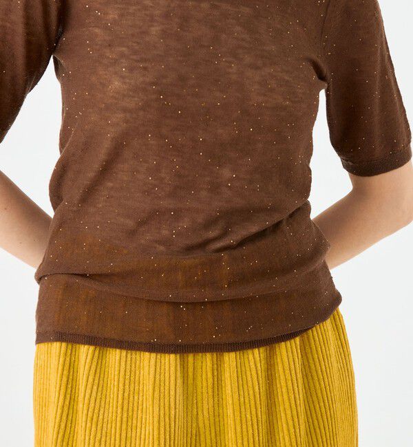 Ballsey「ミニスパンコール ハーフスリーブプルオーバー」|ニット・セーター|