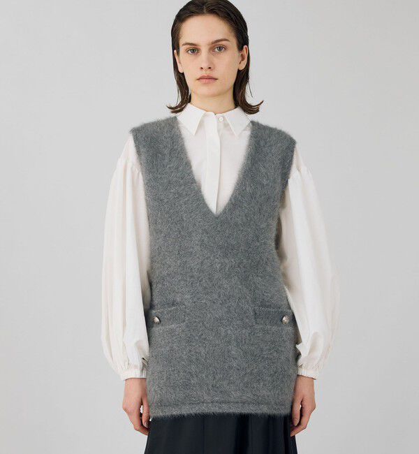 DES PRES「フォックスカシミヤ Vネックベスト」|ベスト・ジレ|