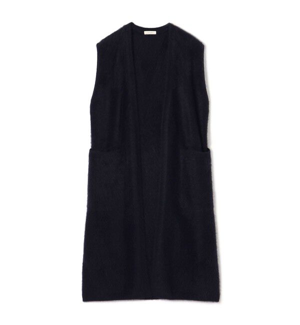 DES PRES「フォックスカシミヤ ロングジレ」|ベスト・ジレ|69 ネイビー