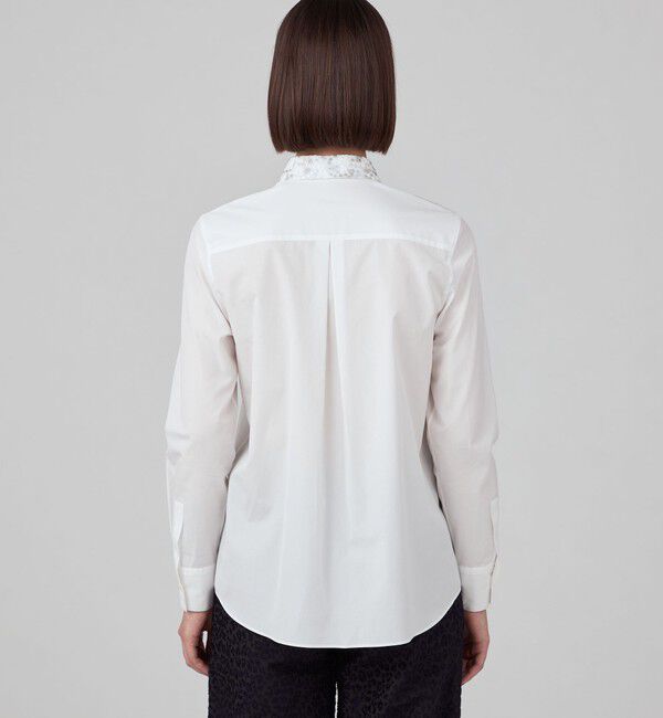 TOMORROWLAND collection「ビジューエンブロイダリー レースカラーシャツ」|シャツ・ブラウス|