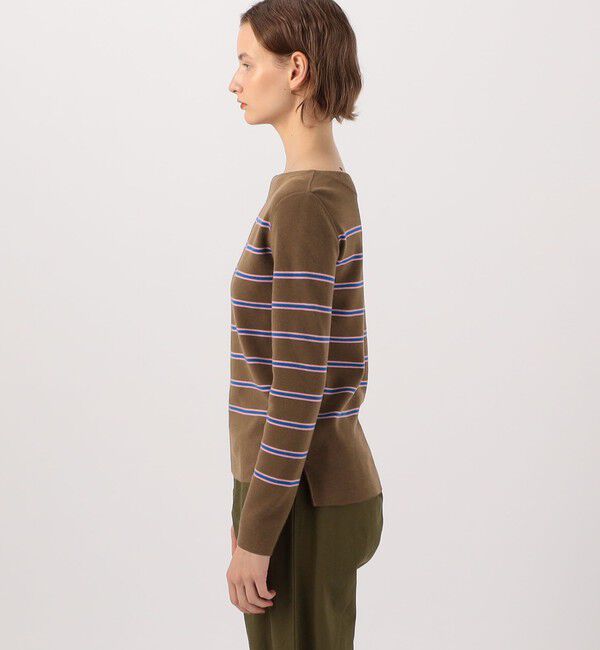 MACPHEE「ウールナイロンボーダー ボートネックプルオーバー」|ニット・セーター|
