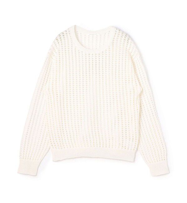 GALERIE VIE「オープンワークコットン クルーネックプルオーバー」|ニット・セーター|11 ホワイト