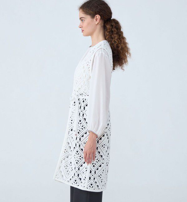 Ballsey「ダイヤモチーフエンブロイダリー ロングジレ」|ベスト・ジレ|