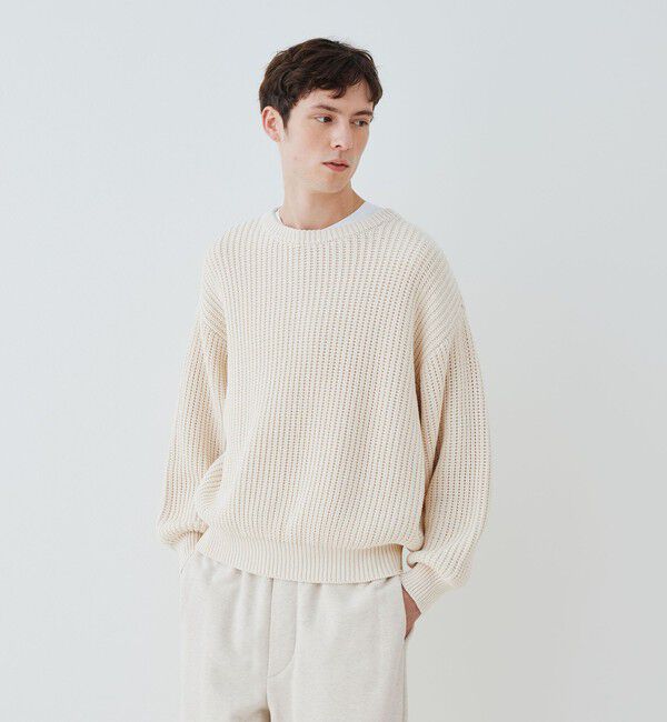 GALERIE VIE「フィッシャーマンズリブ クルーネックプルオーバー」|ニット・セーター|