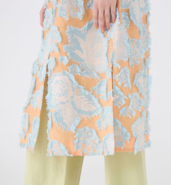 SOULEIADO「カットジャカード バンドカラーシャツワンピース」|ワンピース|