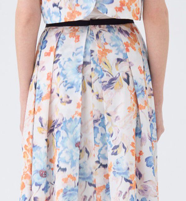 TOMORROWLAND collection「ピヴォワンヌプリント タックスィングスカート」|フレア|