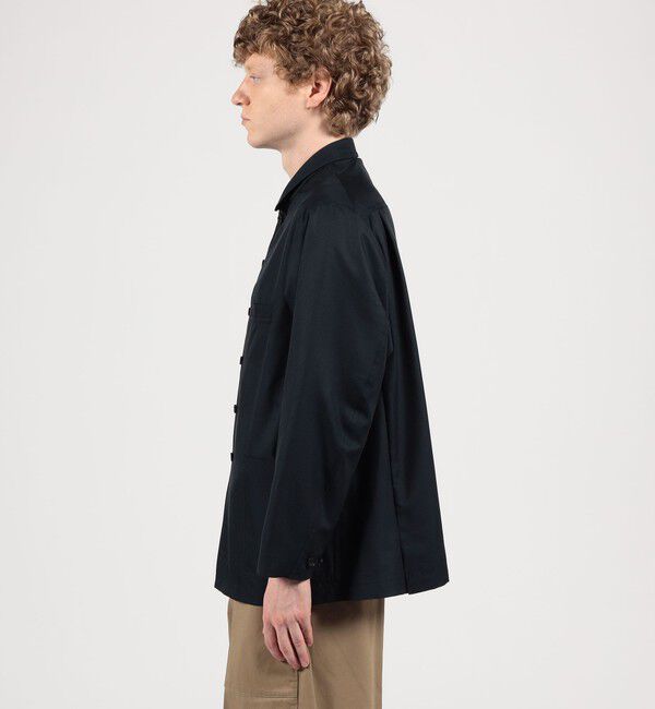 TOMORROWLAND MENS「シルクカルゼ シャツジャケット」|ブルゾン・スタジャン|