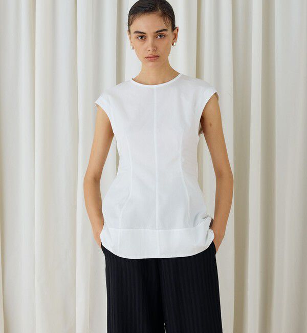 DES PRES「コットンタイプライター シェイプブラウス」|シャツ・ブラウス|