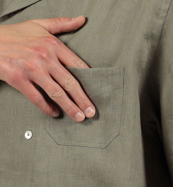 TOMORROWLAND MENS「リネン ダブルブレステッド ハーフスリーブシャツ」|シャツ・ブラウス|