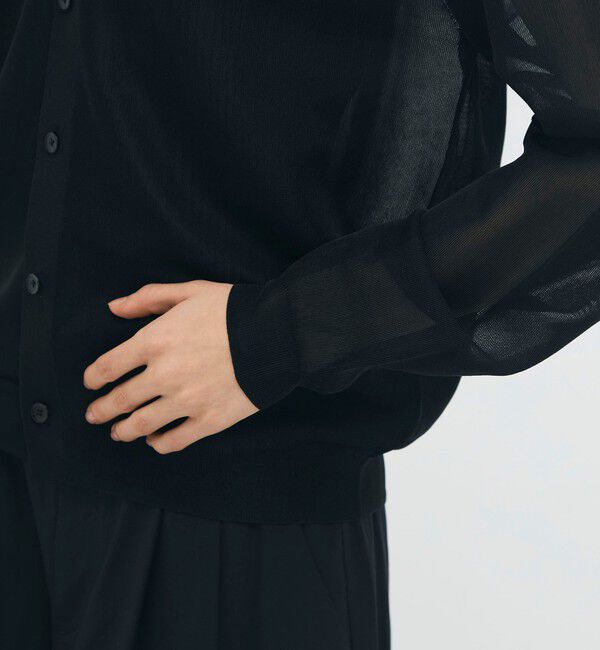 CABaN「シアーナイロン Vネックカーディガン」|ニット・セーター|