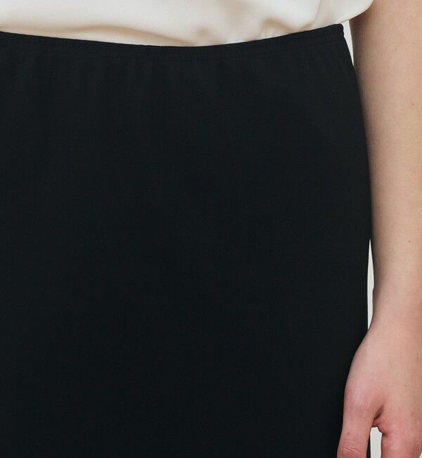 DES PRES「ライトダブルクロス エラスティックストレートスカート」|タイト|