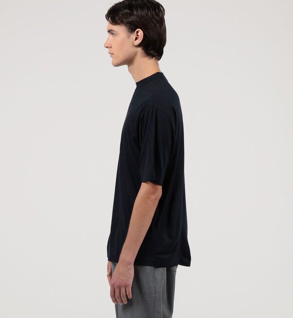 TOMORROWLAND MENS「ウールジャージー モックネック ハーフスリーブカットソー」|Tシャツ・カットソー|