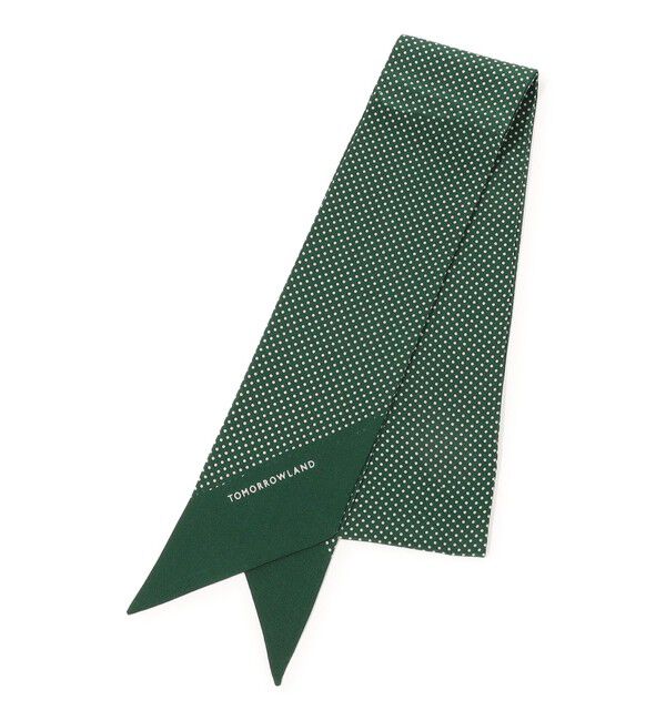 TOMORROWLAND GOODS「TOMORROWLAND MADE IN ITALY シルク ドットスカーフ」|バンダナ・スカーフ|56 グリーン系