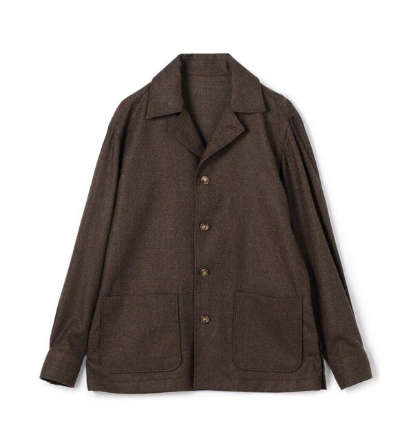 TOMORROWLAND MENS「TOMORROWLAND PILGRIM ウール ハンドカバーシャツ」|ブルゾン・スタジャン|49 ダークブラウン