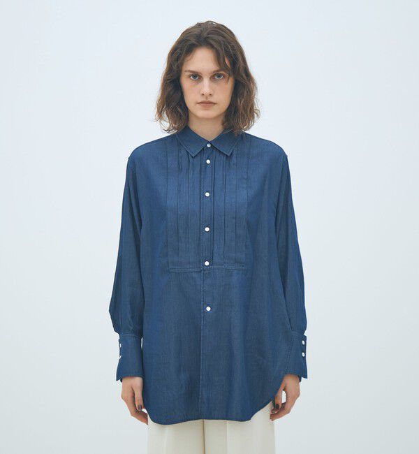 MACPHEE「ライトデニム チュニックシャツ」|シャツ・ブラウス|