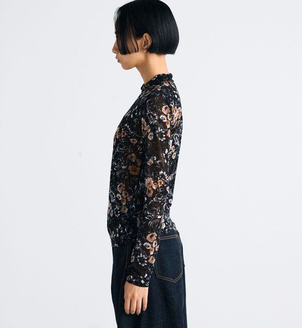 Edition「シアープリント ハイネックトップ」|Tシャツ・カットソー|