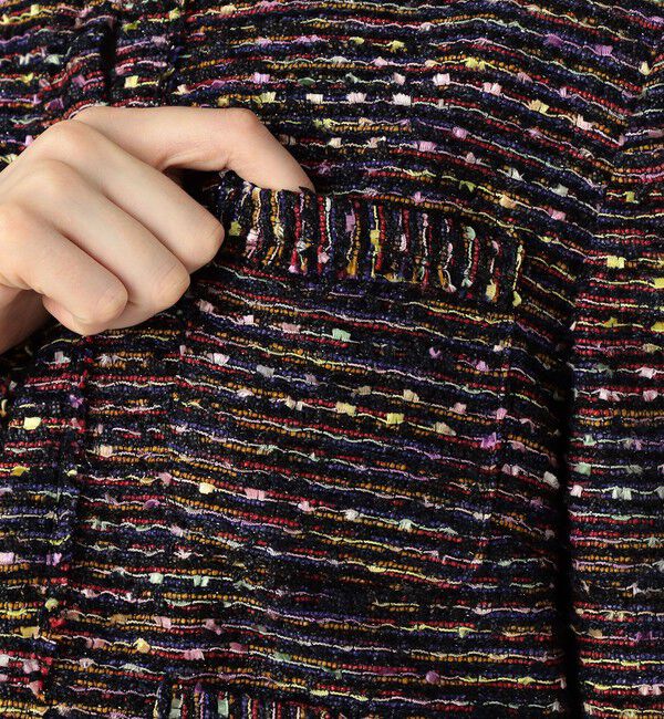 Ballsey「フリンジヤーンツイード 4ポケットジャケット」|ノーカラージャケット|