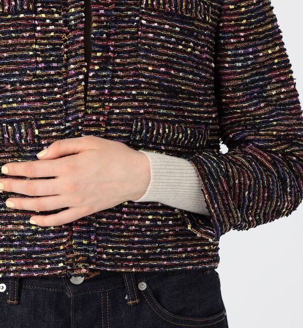 Ballsey「フリンジヤーンツイード 4ポケットジャケット」|ノーカラージャケット|