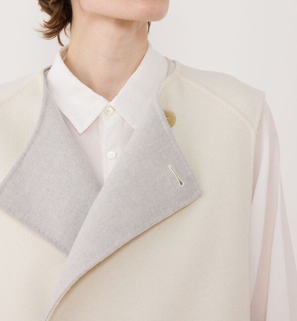 GALERIE VIE「ウールダブルフェイス トレンチベスト」|ダウンベスト・ベスト|