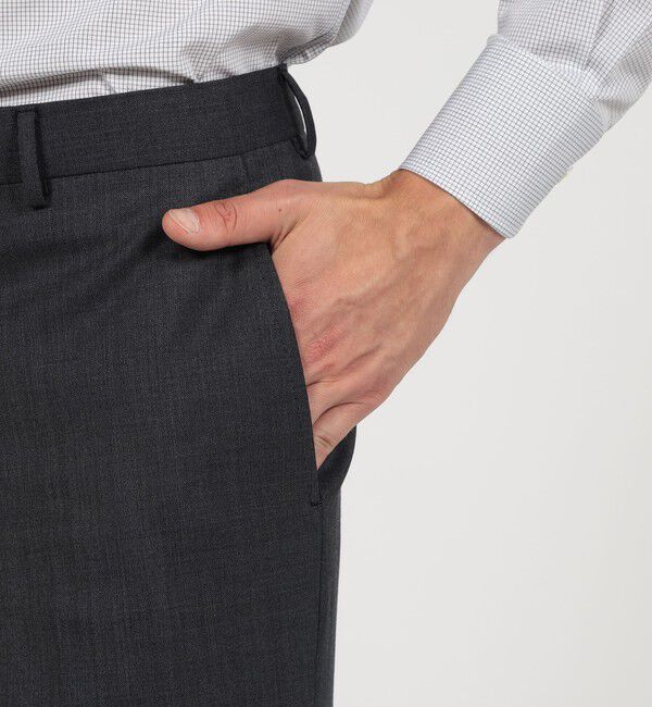 TOMORROWLAND MENS「SUPER120&rsquo;Sウール ストレッチ ノープリーツスラックス」|スラックス|