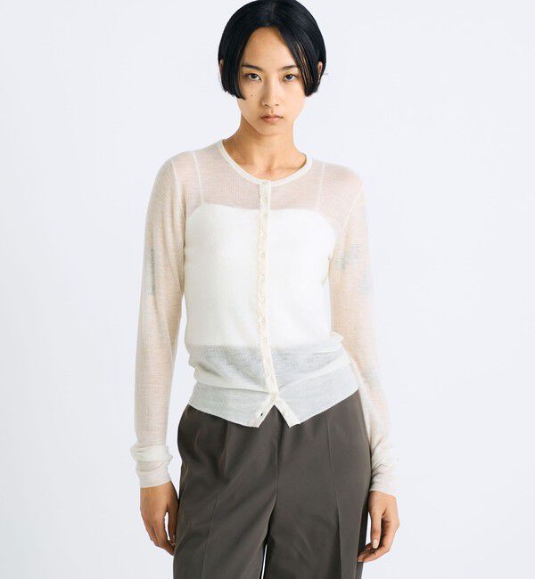 Edition「カシミヤ シアー カーディガン」|カーディガン|