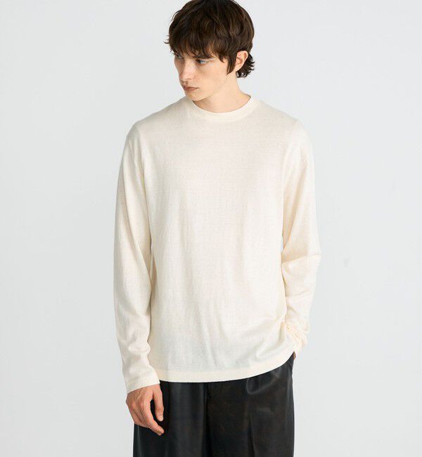 Edition「コットンカシミヤ クルーネックロングスリーブニット」|ニット・セーター|