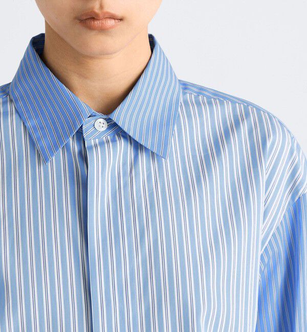 Edition「THOMAS MASON ストライプ クロップドシャツ」|シャツ・ブラウス|