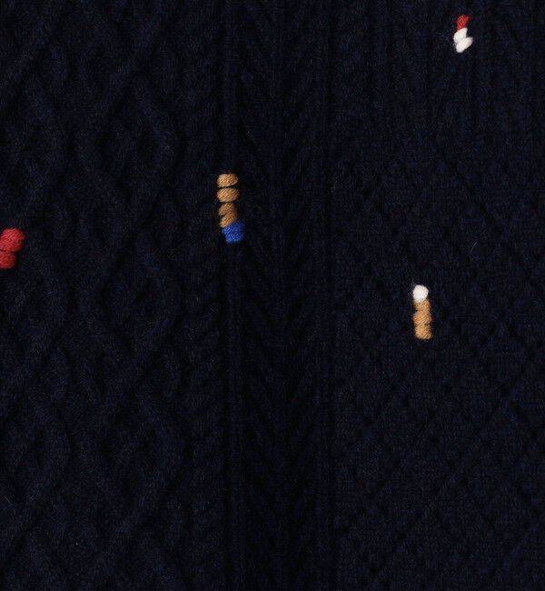 MACPHEE「ケーブルエンブロイダリー ボートネックプルオーバー」|ニット・セーター|