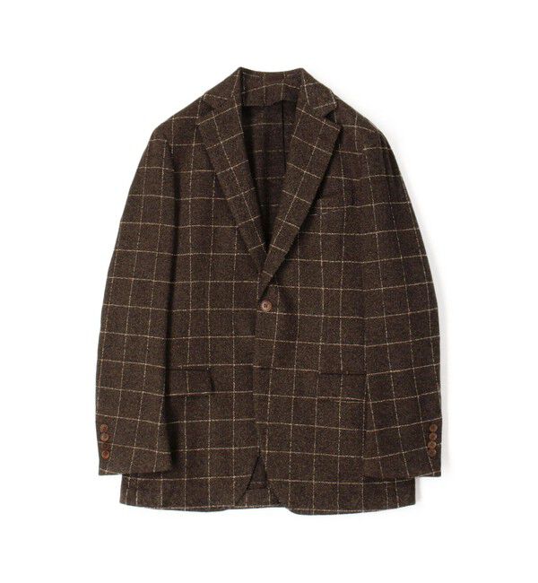 TOMORROWLAND MENS「ウールシルクナイロン シングルブレステッド 2Bジャケット BOTTO GIUSEPPE」|テーラードジャケット|46 ブラウン系