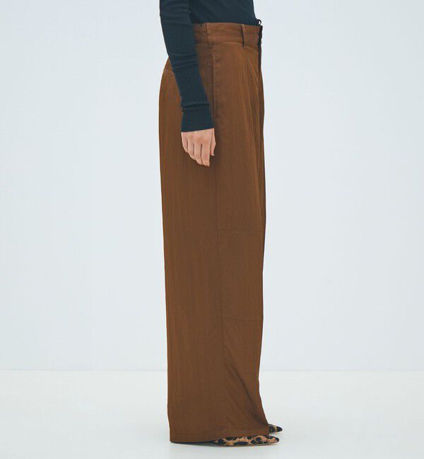 MACPHEE「レーヨンナイロンカルゼ タックワイドパンツ」|その他|