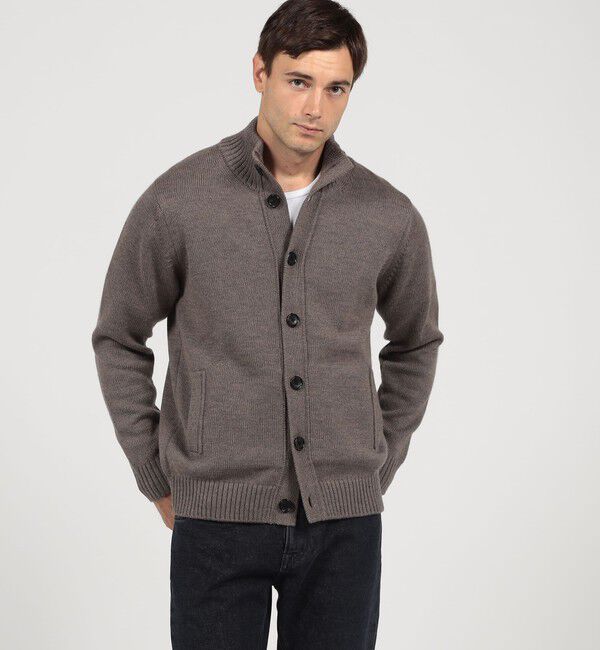 TOMORROWLAND MENS「TOMORROWLAND tricot ウール スタンドカラーニットカーディガン」|カーディガン|