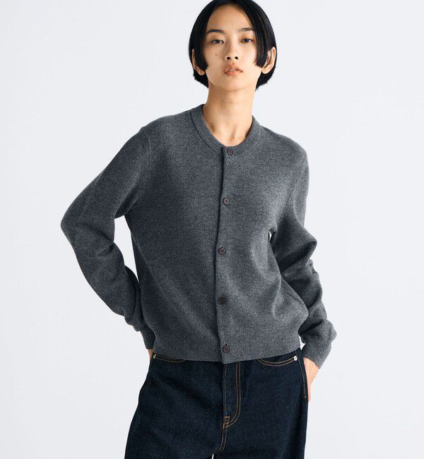 Edition「エクストラファインウール クルーネックカーディガン」|カーディガン|