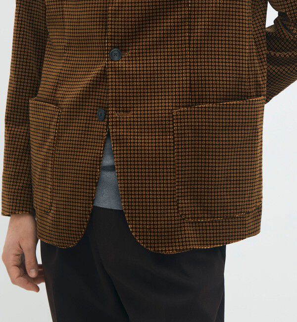 CABaN「コットンベルベット Pixelプリント3Bジャケット」|テーラードジャケット|