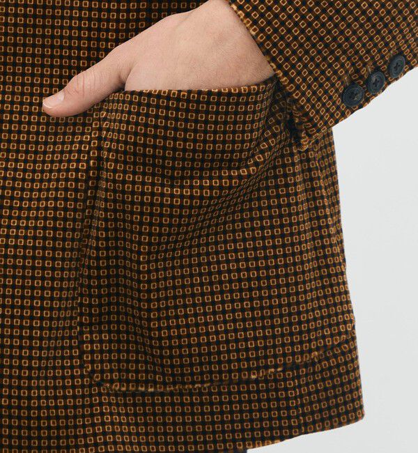 CABaN「コットンベルベット Pixelプリント3Bジャケット」|テーラードジャケット|