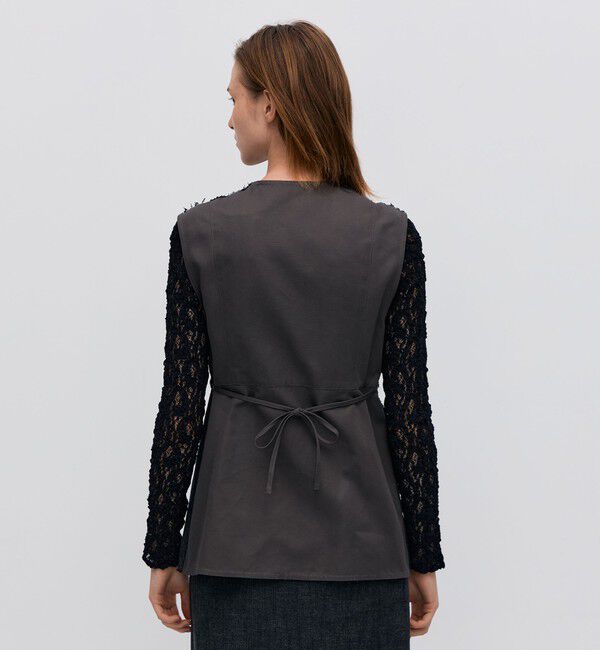 BACCA「ヘリンボーンツイード カットオフコンビベスト」|ベスト・ジレ|