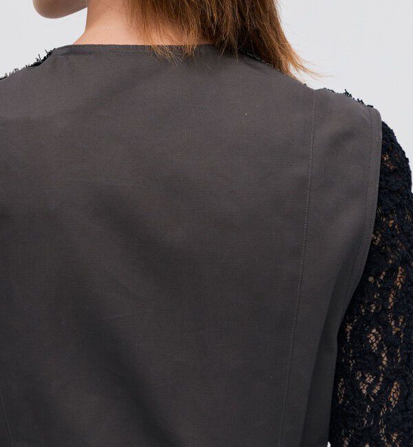 BACCA「ヘリンボーンツイード カットオフコンビベスト」|ベスト・ジレ|