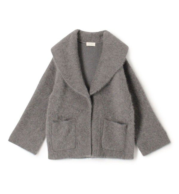 DES PRES「フォックスカシミヤ ショールカラーコート」|その他|15 グレー