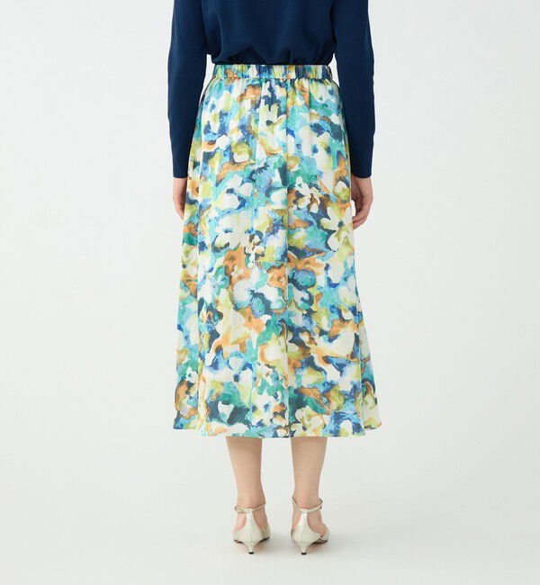 Ballsey「ミスティーフラワープリント ボリュームギャザースカート」|フレア|