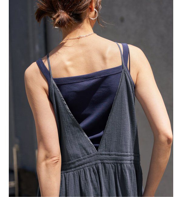 IENA「FLORE FLORE/フローレフローレ MAY CAMI キャミソール」|キャミソール|ネイビー