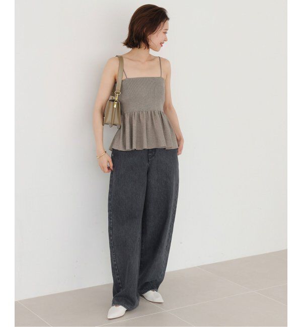 SLOBE IENA「《追加》ファンタジアパールラメニットビスチェ」|キャミソール|