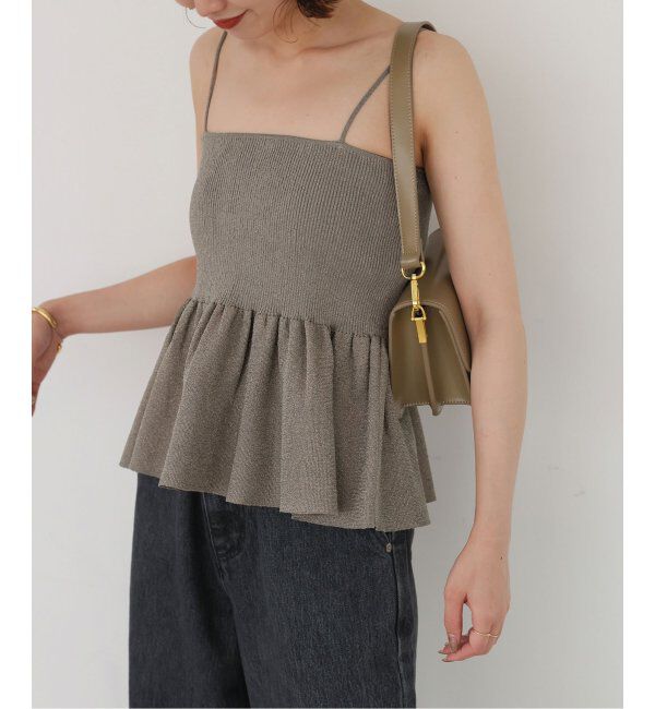 SLOBE IENA「《追加》ファンタジアパールラメニットビスチェ」|キャミソール|